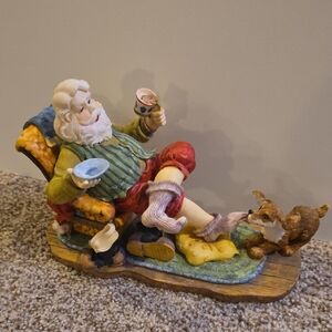 Santa Claus Figurine with Dog